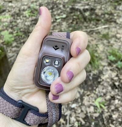 Black Diamond Headlamp in use